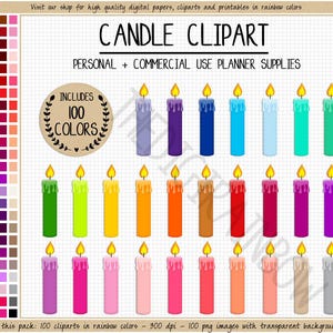 PROMOÇÃO 100 imagens de velas de aniversário, incluindo imagens de velas arco-íris, padrões digitais para scrapbooking e convites de aniversário em tons neutros, claros, escuros e pastéis.
