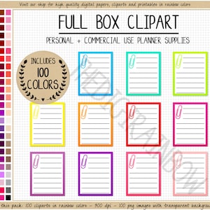 VERKOOP 100 vastgezette volledige doos sticker bekleed vak clipart paperclip stickers punaise pictogram pin afdrukbare Erin Condren digitale sticker Goodnotes