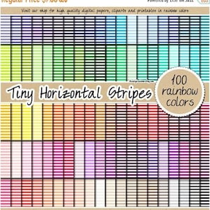 100 SEAMLESS horizontal stripe digital paper rainbow stripes backdrop seamless digital paper pastel neutral bright background clipart