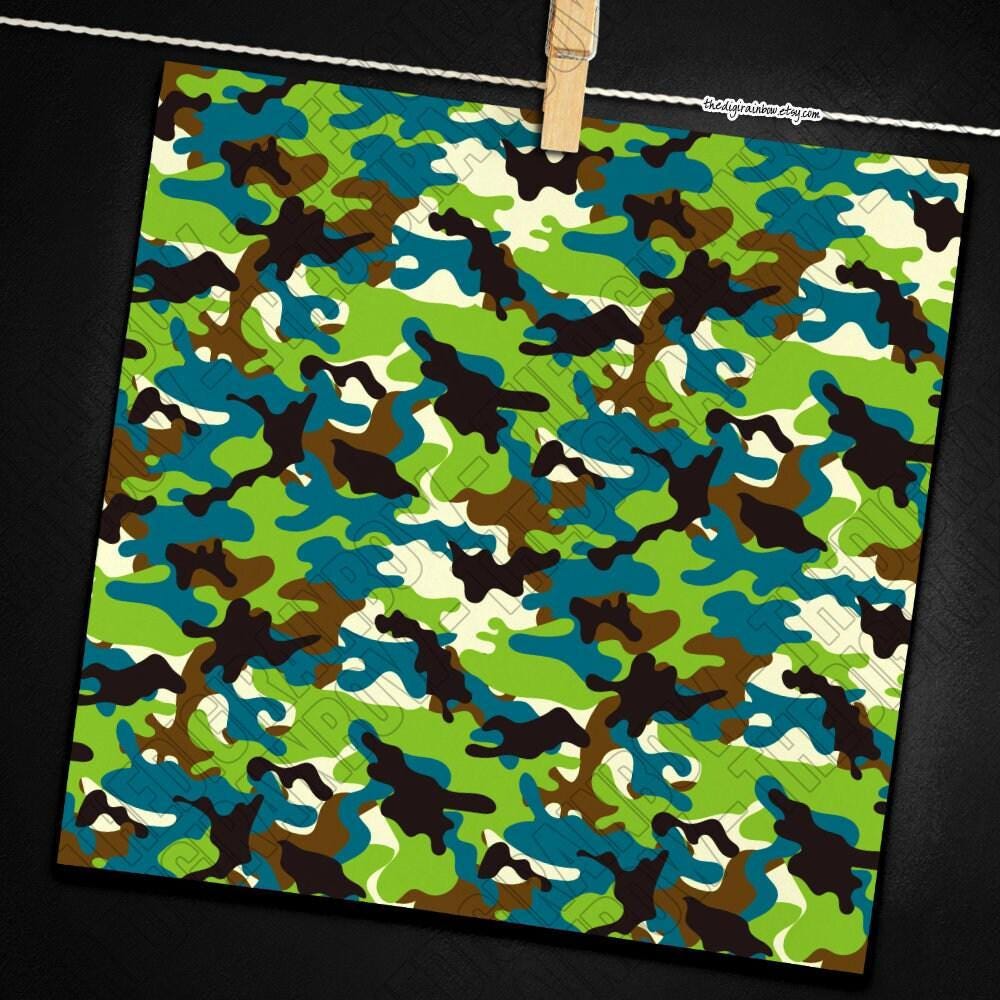 100 SEAMLESS Camo Digital Paper Military Camouflage Pattern US Army ...