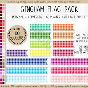 VENDITA 200 adesivi BANDIERA A QUADRETTI bandiera arcobaleno clipart bandiera di paglia adesivo per pianificatore adesivo banner stampabile Erin Condren bandiera segnalibro per pianificatore
