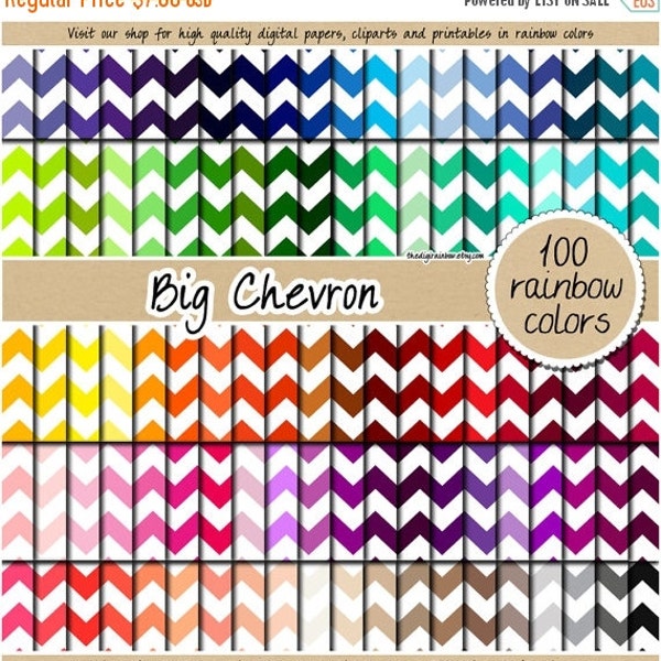 100 seamless chevron digital paper rainbow large chevron background stripe pattern nautical printable zig zag sticker pastel neutral bright