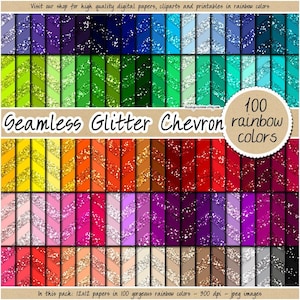 SALE 100 glitter chevron digitaal papier naadloos regenboog glitterpatroon glamour luxe achtergrond metallic pailletten roségoud zilver roze blauw