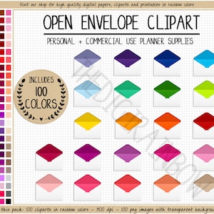 SALE 100 UMSCHLÄGE Clipart Briefumschlag Aufkleber Postamt Aufkleber Briefkasten Clipart Post Clipart Postfach Clipart Regenbogen Umschlag Symbol Briefkasten Aufkleber