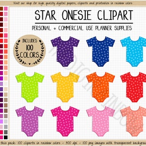 VERKOOP 100 pasgeboren sticker ster onesie babykleding sticker babyshower afdrukbare baby clipart regenboog afdrukbare uitnodiging Romper jongen meisje