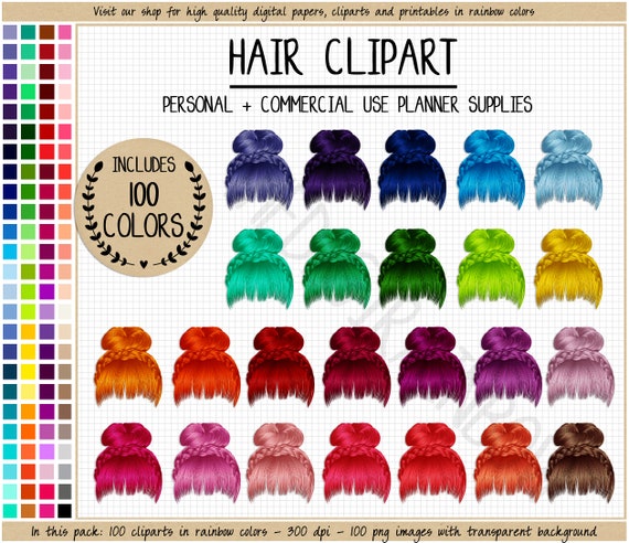 SALE 100 HAIR Clipart Hair Stickers Hair Day Sticker Hair Appointment Hair  Salon Wash Wig Haircut Planner Sticker Erin Condren Stickers Eclp 