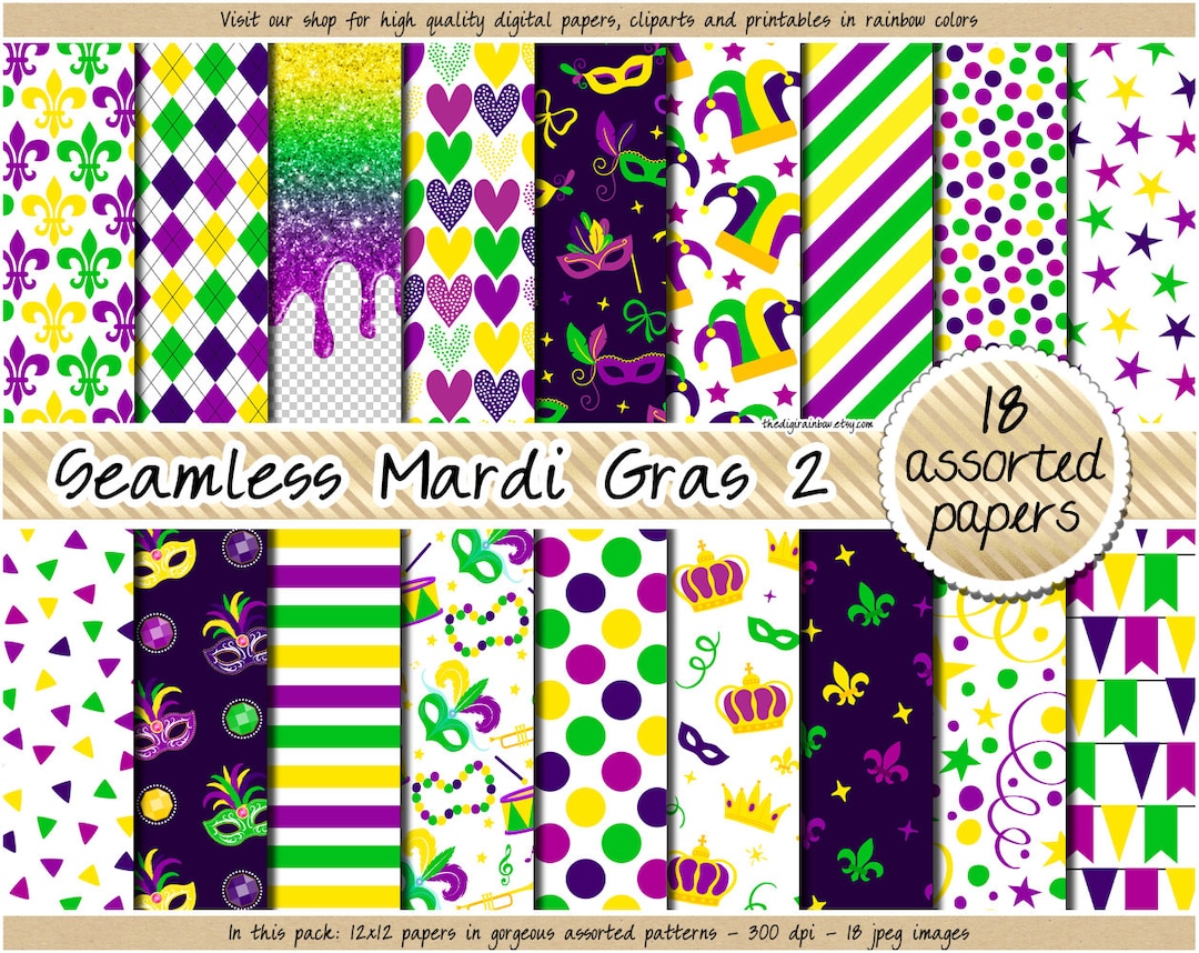 SEAMLESS Mardi Gras Digital Paper Carnival Background Glitter Fat Tuesday Parade Masquerade Pattern Venetian Mask Beads Jester Hat Argyle - Etsy seamless-mardi-gras-digital-paper-carnival-background-glitter-fat-tuesday-parade-masquerade-pattern-venetian-mask-beads-jester-hat-argyle-etsy