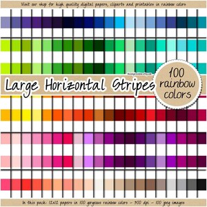 100 SEAMLESS large horizontal striped digital paper rainbow printable stripe paper scrapbooking kit stripe pattern seamless background