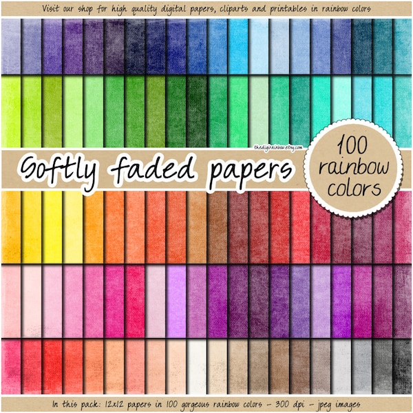 SALE 100 faded digital paper pastel grunge background vintage texture shabby print old paper distressed scrapbook printable journal page