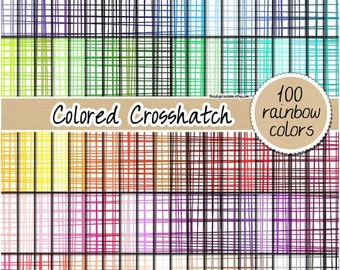 100 crosshatch digital paper fabric digital paper rainbow digital scrapbooking pattern crosshatch print 12x12 pastel neutral bright dar