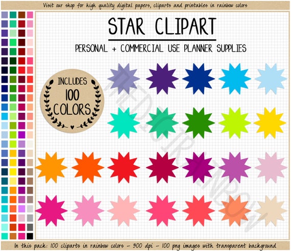 Rainbow Star Stickers