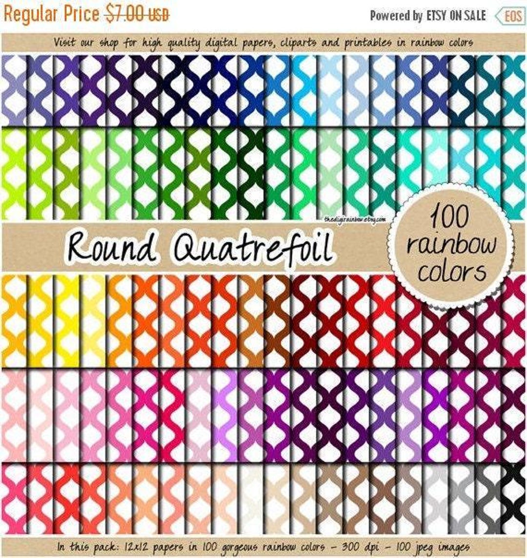 100 Moroccan Digital Paper Mosaic Digital Papers Rainbow Digital Paper ...