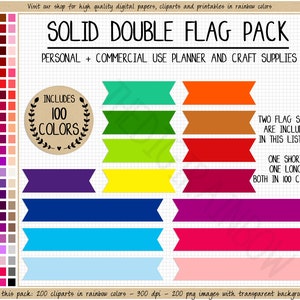 200 DUBBELE VLAG sticker afdrukbare stro vlag sticker regenboog planner bladwijzer getinte sticker Erin Condren Bullet Journal Goodnotes sticker
