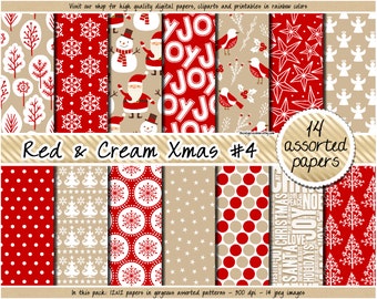 SALE christmas digital paper winter digital paper holiday digital paper christmas clipart santa mistletoe candy cane snowman angel mistletoe