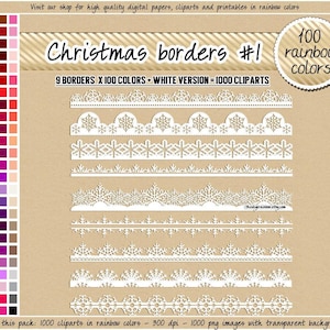 REA 1000 digital julkant snöflinga clipart vinter clipart spetskant clipart jul clipart julbanderoll regnbåge jul