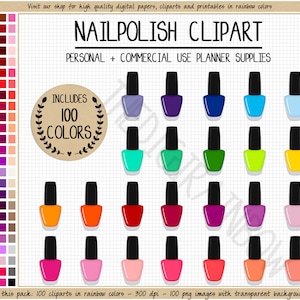 VERKOOP 100 NAGELLAK clipart Opi nagellak stickers make-up stickers regenboog nagellak afbeeldingen cosmetica clipart schoonheidssalon clipart
