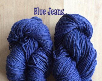 Hand dyed yarn, Worsted weight yarn, Superwash merino wool, ready to ship