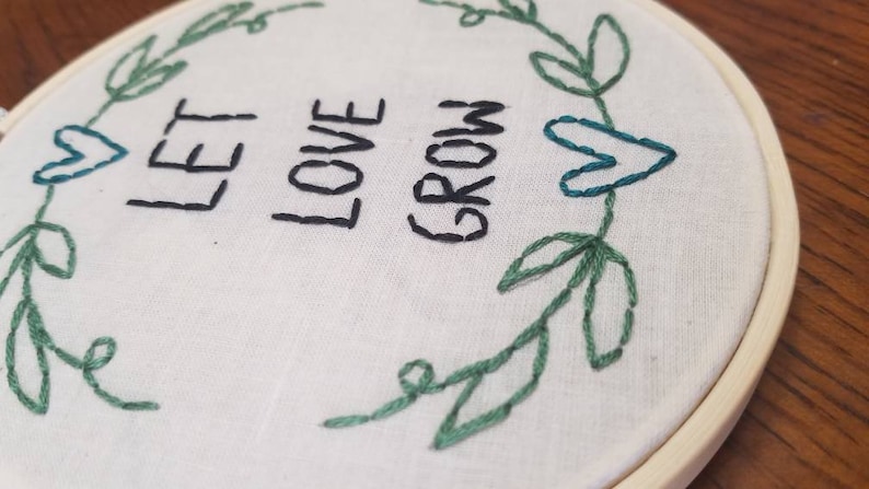 Let Love Grow Embroidery
