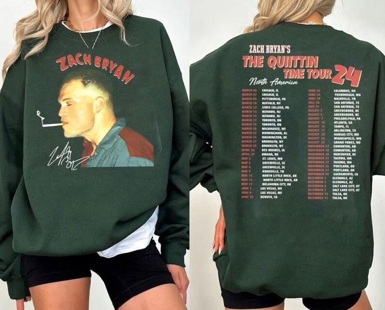 Vintage Zach Bryan The Quittin Time Tour 2024 Shirt, The Quittin Time Tour Retro
