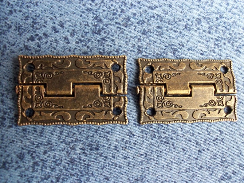 2 Pcs 25mm X 24mm Metal Hinges Jewelry Box Hinges Decorative Etsy