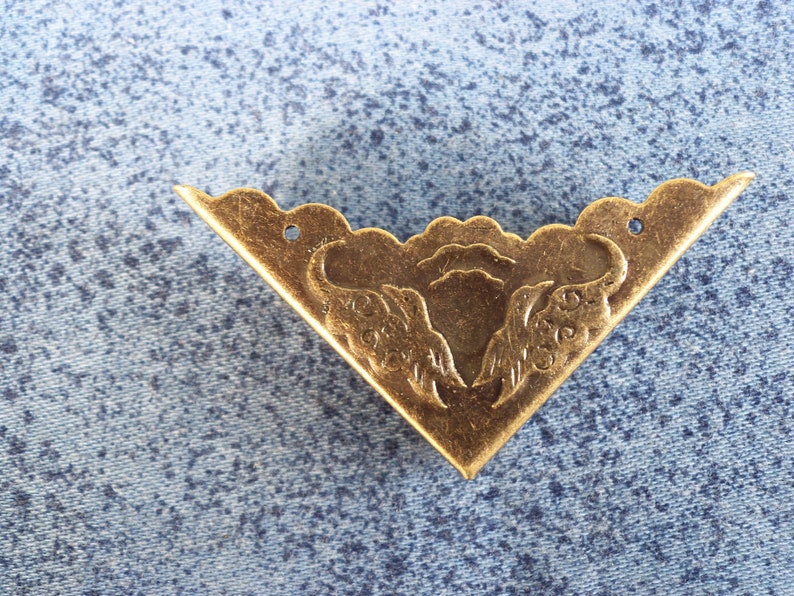 4pcs 42mmx42mm Color Antique Brass Metal Decorative Corner Etsy