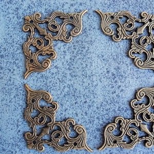 4pcs 40mm x 40mm color antique brass metal decorative corner bracket for chest case box u 40