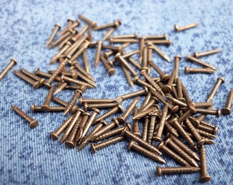 100 stuks hardware nagels kleur antiek messing