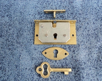 Miniature mortise lock 40mm x 22mm x 7mm.n124