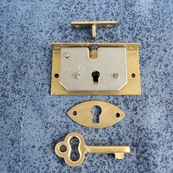 Miniature mortise lock 40mm x 22mm x 7mm.n124