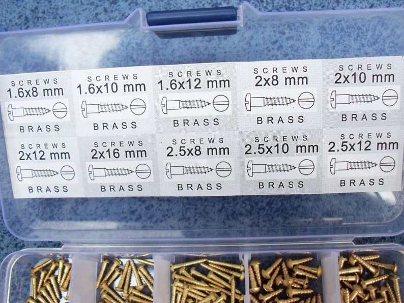 Brass Wood Screws Kit 30pcs of Each Types N9 - Etsy