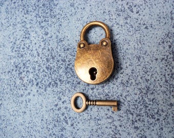 Lot De 10 Mini Cadenas Dorés Avec Clés Pour Boîte à Bijoux