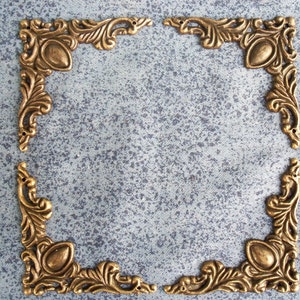 4pcs 50mm x 50mm metal  color antique brass decorative corner bracket for chest case box u8