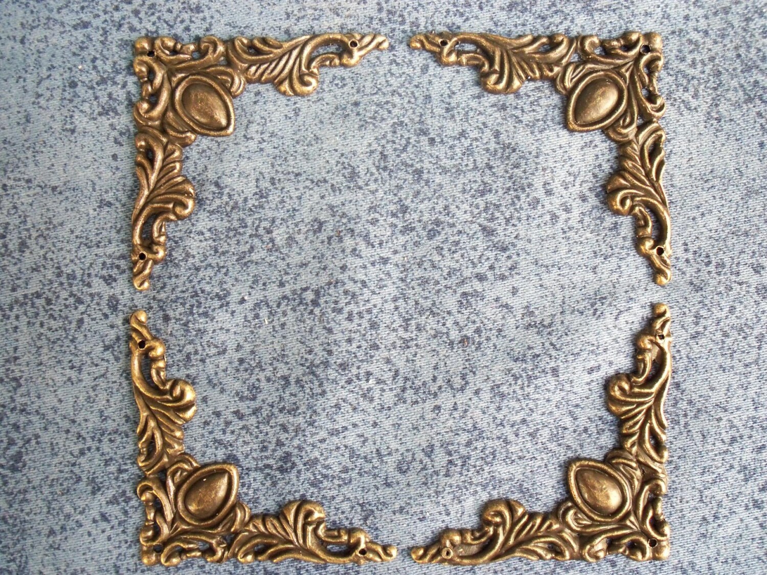 4pcs 50mmX50mm metal color antique brass Decorative Corner Etsy