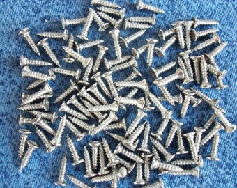 miniature hardware parts pack of 100 small tapping wood screws color silver