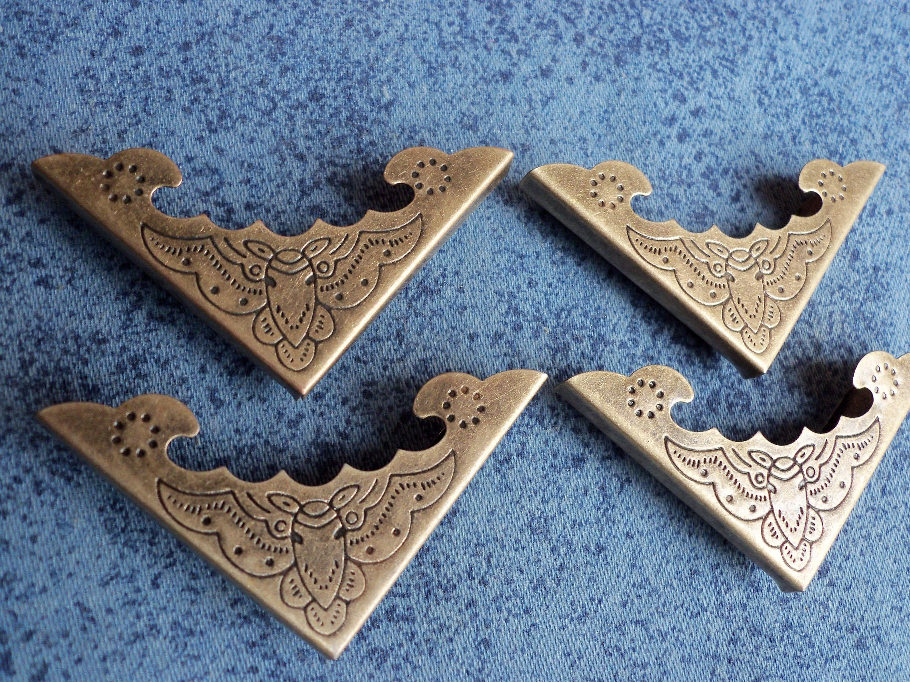 48 Angolari Metallici Per Libri CYIOU - 21x21x5 Mm, Stile Vintage, Ferro - Foto 8