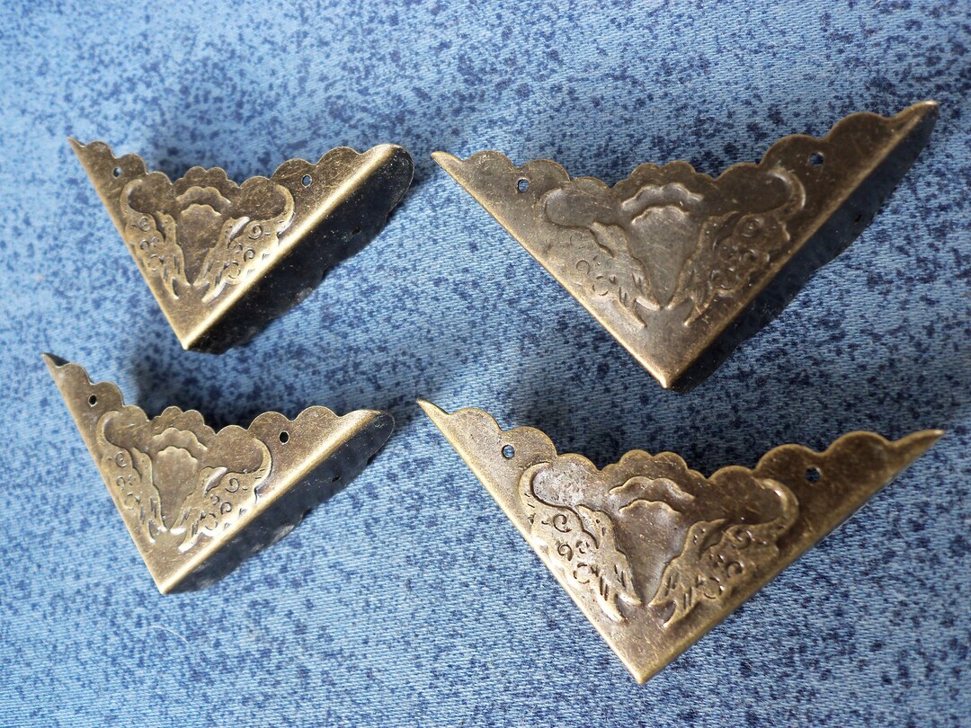 4pcs 42mmx42mm Color Antique Brass Metal Decorative Corner Etsy
