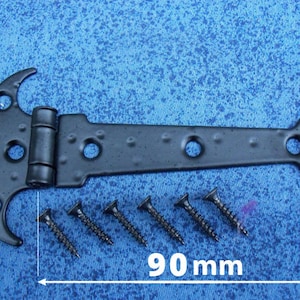 1pcs cabinet hinge wrought Iron 90mm color black p45