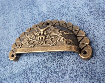 90mm х 40mm antique brass color, metal pulls drawer. pull cabinet knob. pull handles  r32