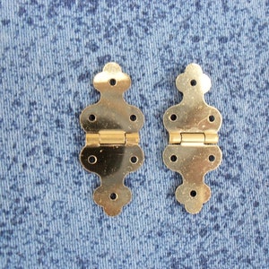 装飾ヒンジ 2個 30 mm x 10 mm 金属色 ゴールド p94