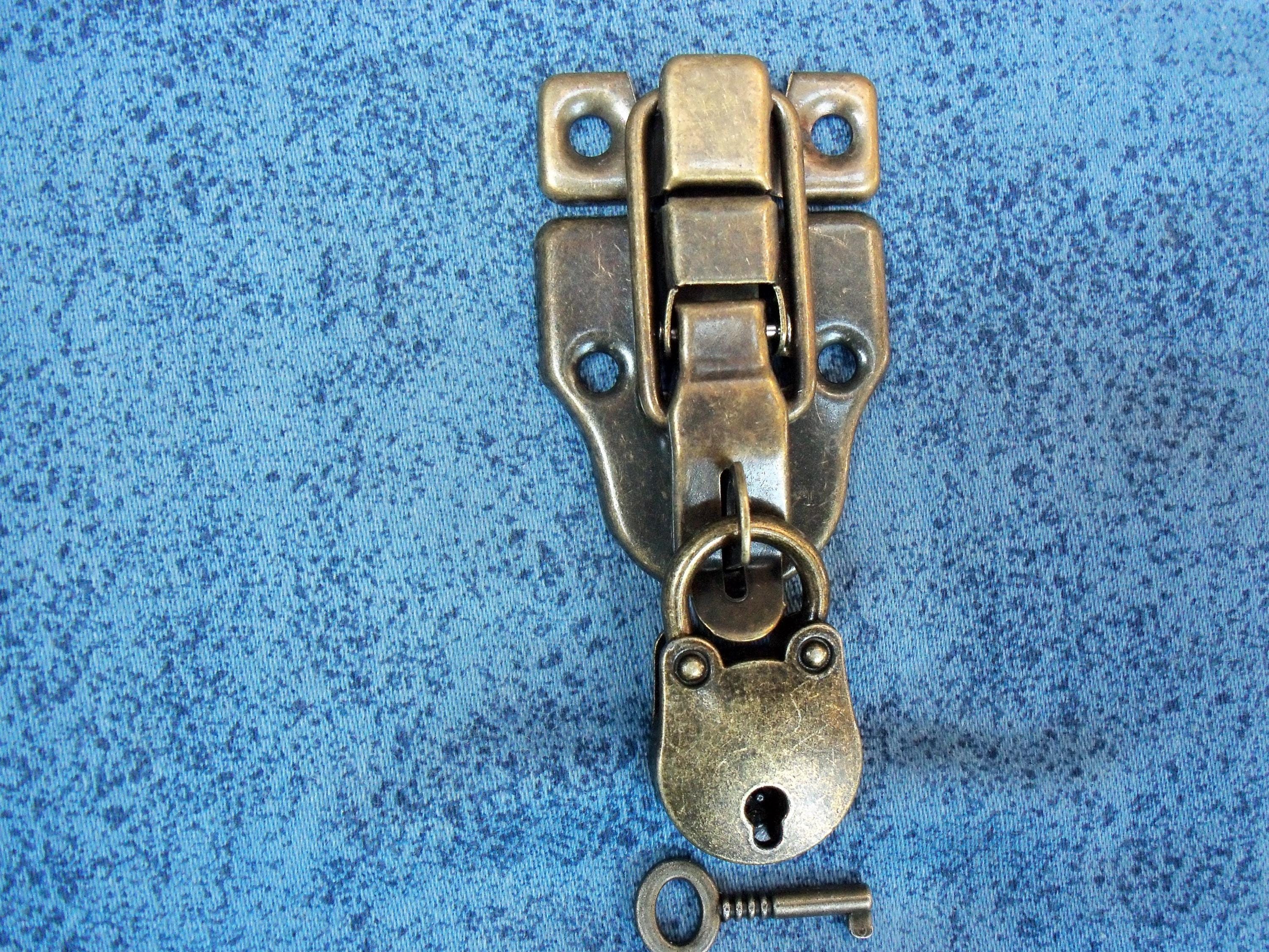 40 x 60 mmの金属製ラッチ1セットと、37 x 23 mmの金属製南京錠1セット