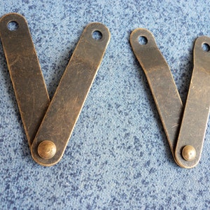 2 metalen decoratieve scharnieren 10 mm x 100 mm p18