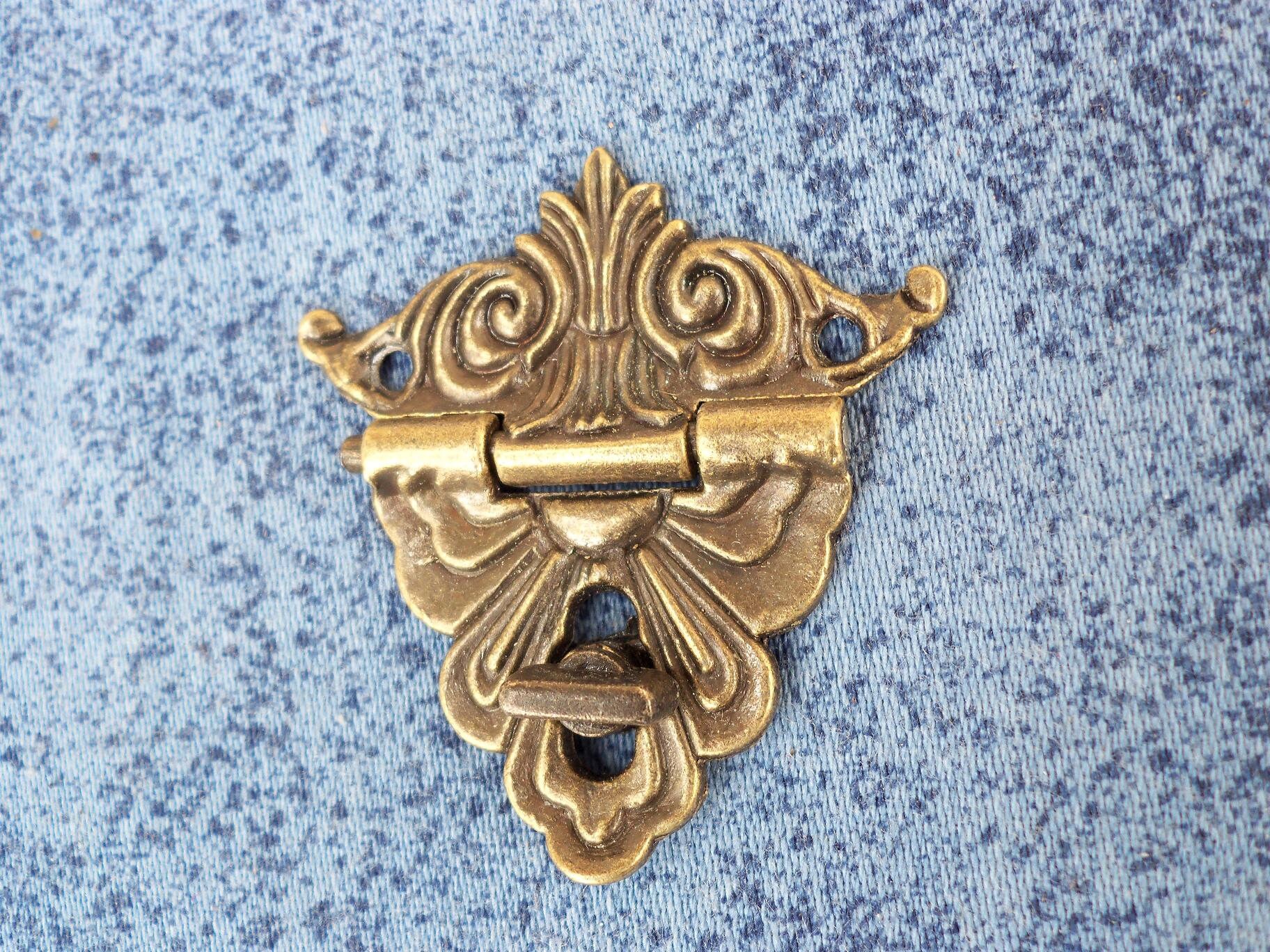 1pcs 55mm x 59mm metal latches for Box lock. color antique Etsy