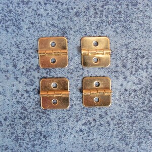 4 metalen decoratieve scharnieren 15 mm x 15 mm p73