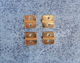 4 pcs  metal decorative hinges  15mm x 15mm p73