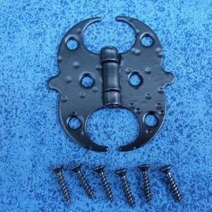 1pcs cabinet hinge  wrought  iron 60mm x 60mm color black  p89