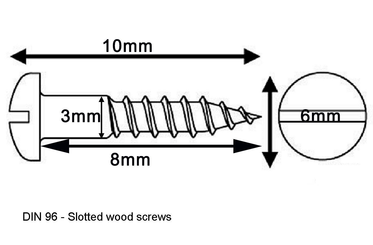 500 Viti Per Legno In Ottone Massiccio - Testa Tonda #8 X 3/4 Pollici - Azionamento A Taglio (slotted) Fastenere