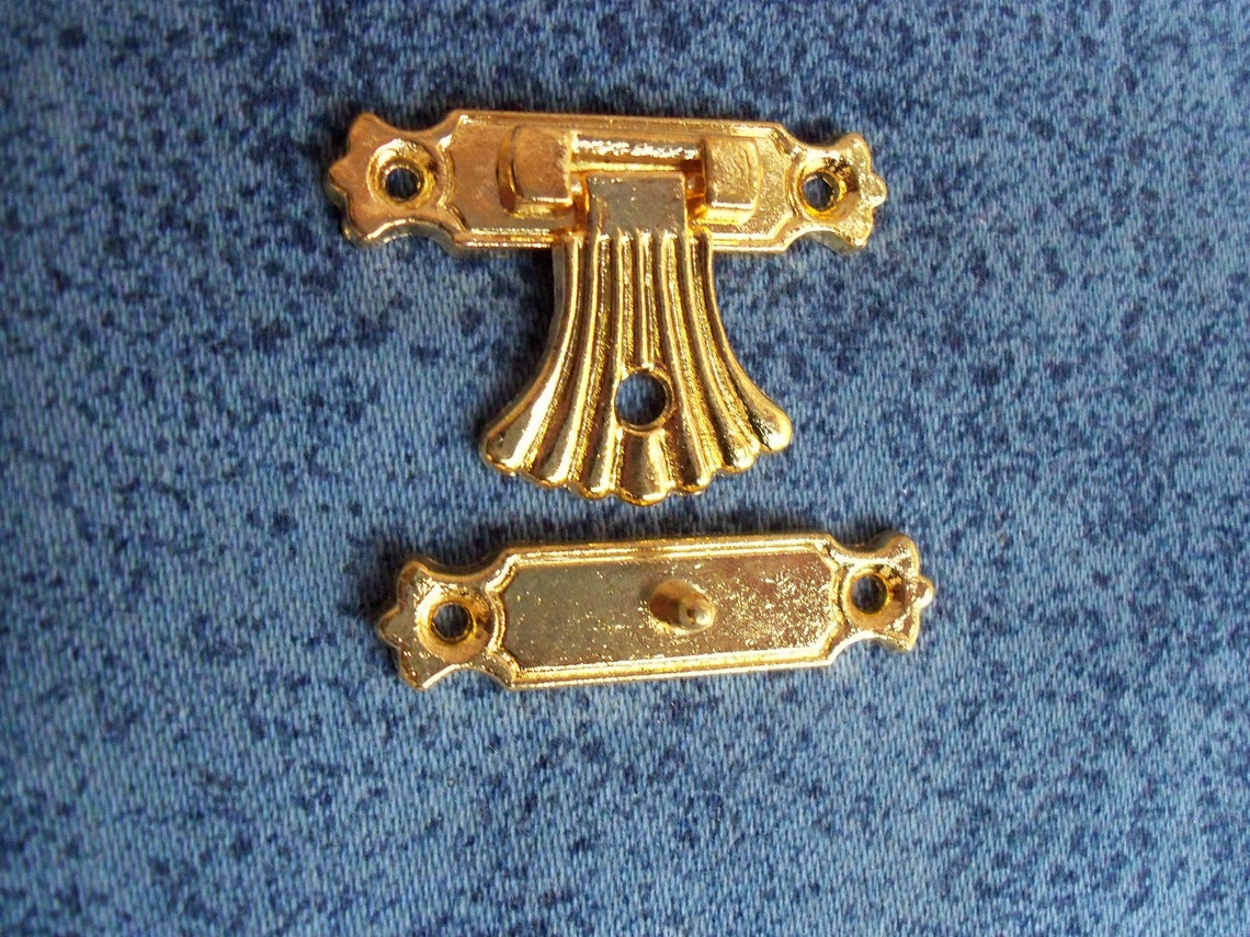 1 Set of 25mm X 35mm Metal Latches for Box Lockcolor Gold Etsy
