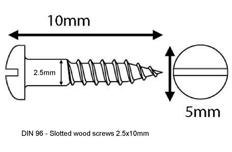 Miniature Hardware Parts Pack of 100 Small 25x10 Mm Solid Etsy