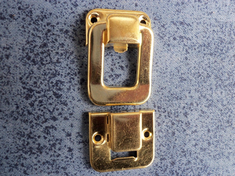 1 Set of 27mm X 39mm Metal Latches for Box Lockcolor Gold Etsy