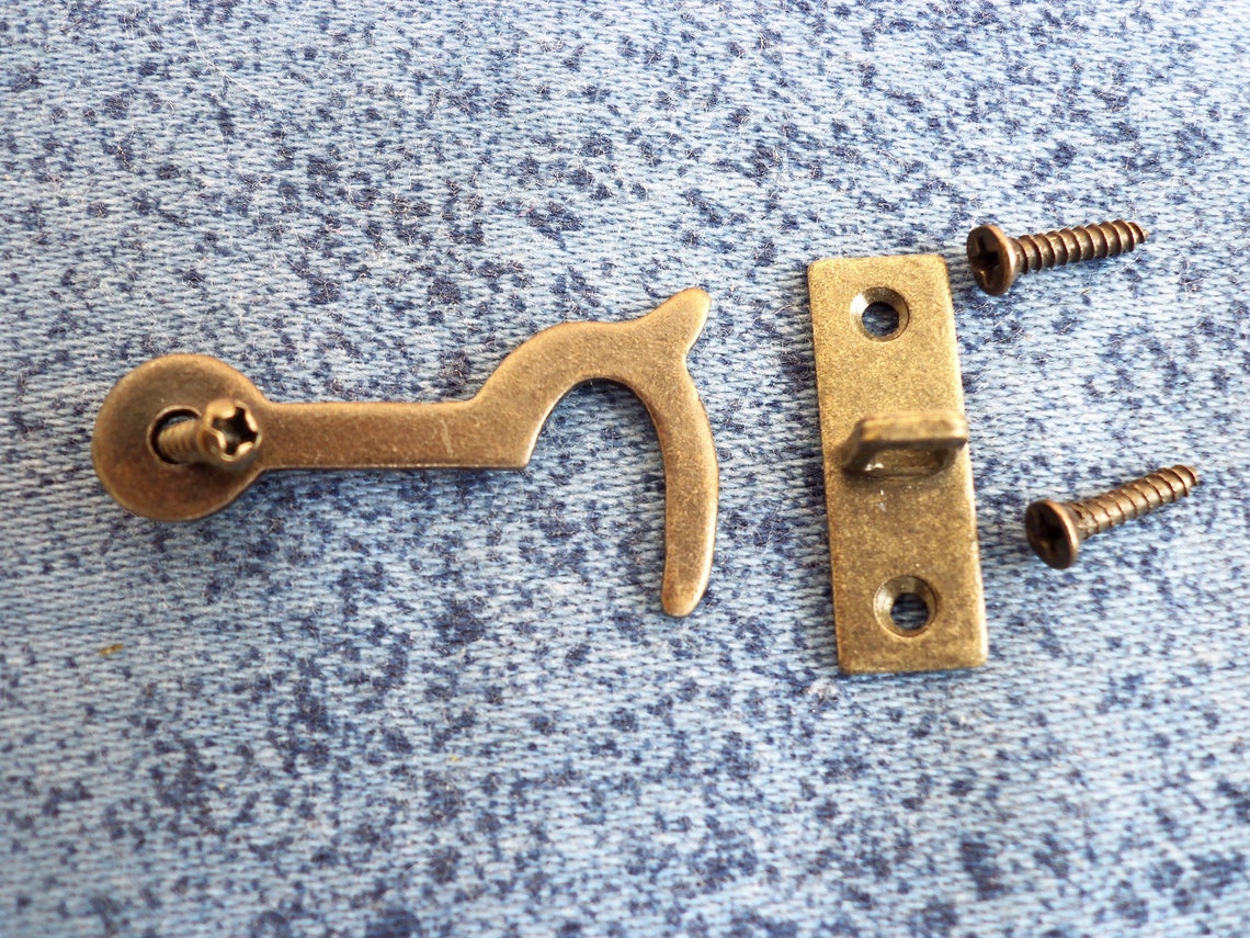 2 pcs steel hook latches of 35mm x 20mm metal latches for box Etsy